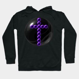 Purple Cross in Glass Ball Hoodie